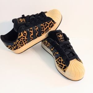 Adidas Superstar BOLD Leopard Print Lowtop Women's Size 6.5